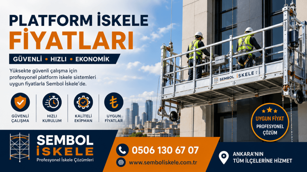Sembol İskele tarafından Ankara'da sunulan güvenli platform iskele kiralama hizmeti ve profesyonel platform iskele sistemi.