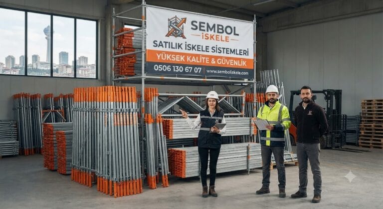 Ankara'da Sembol İskele'ye ait geniş satılık iskele stokları ve depo alanı; yüksek kaliteli güvenlikli iskele sistemleri.