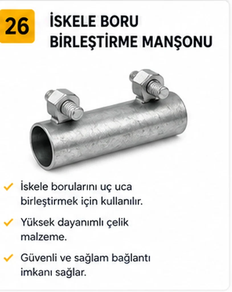 İskele Boru Birleştirme Manşonu - Sembol İskele