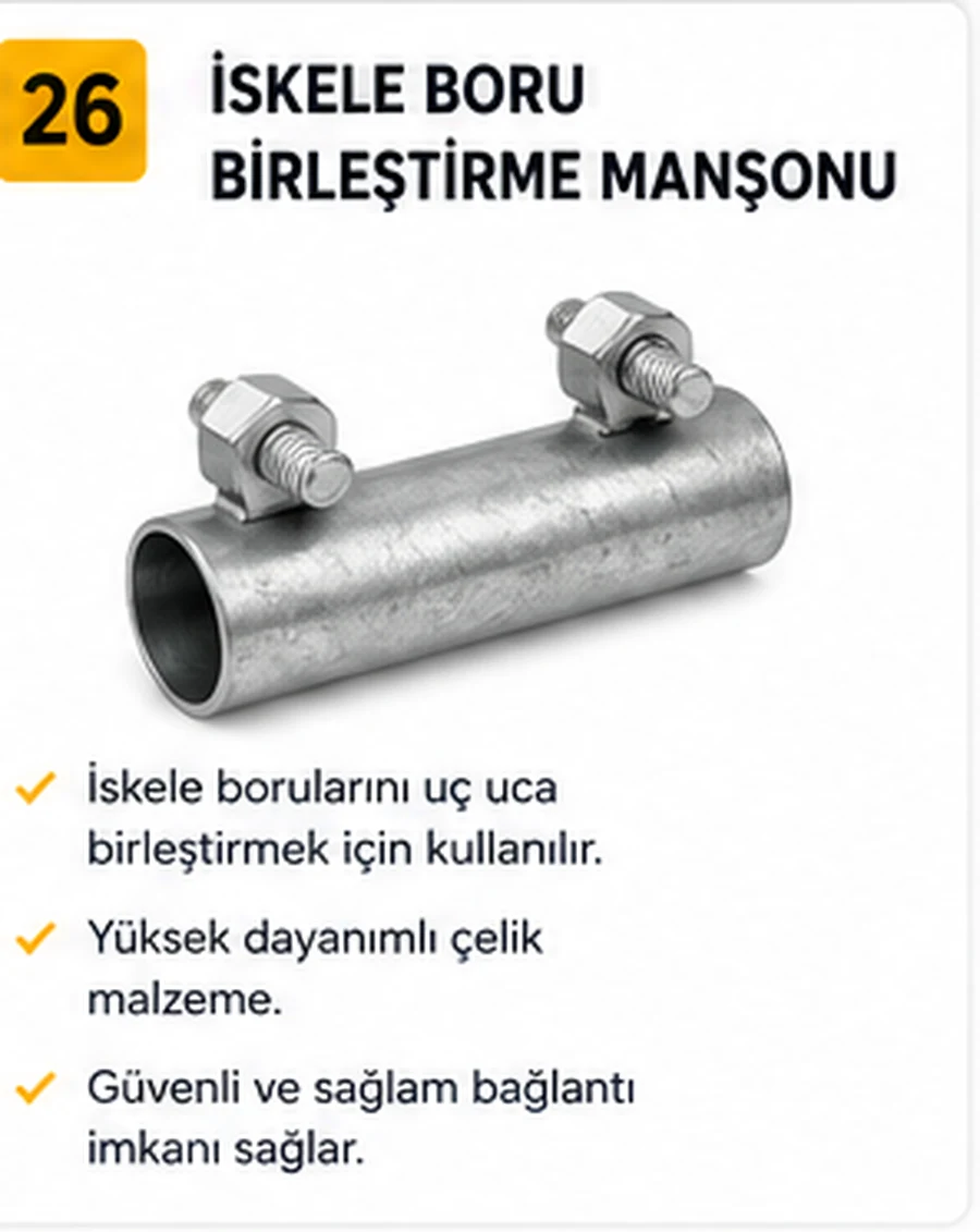 İskele Boru Birleştirme Manşonu