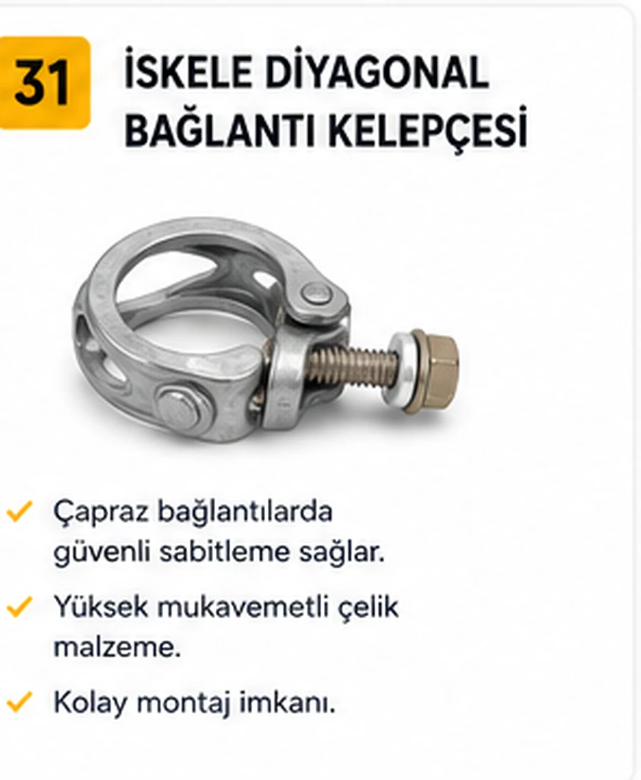 İskele Diyagonal Bağlantı Kelepçesi