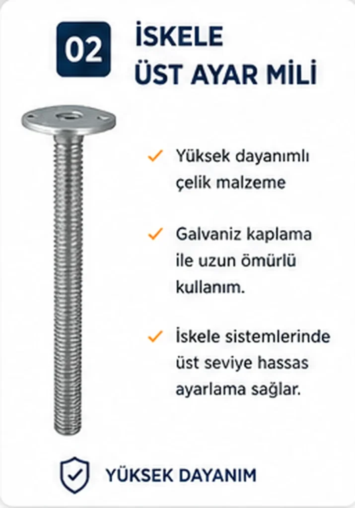 İskele Üst Ayar Mili - Sembol İskele